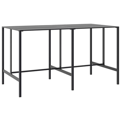 vidaXL Bar Table Black 200x100x110 cm Powder-coated Steel 2