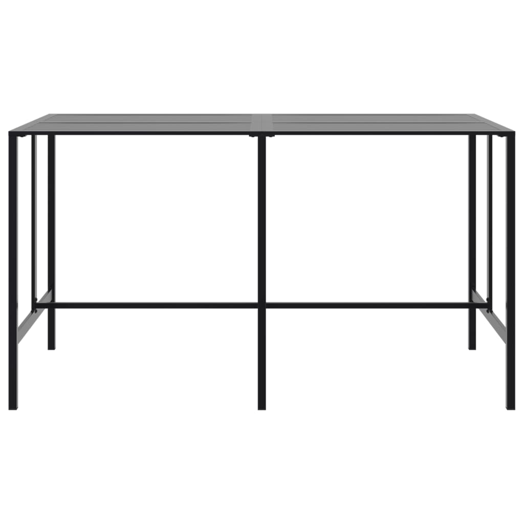 vidaXL Bar Table Black 200x100x110 cm Powder-coated Steel 3