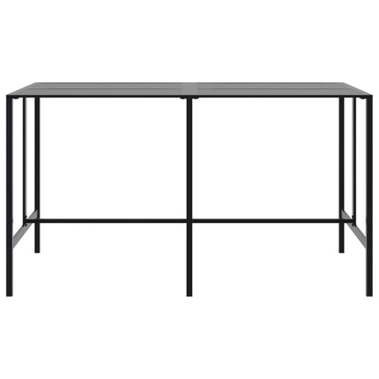 Bar Table Black Powder-coated Steel 200 cm 100 cm