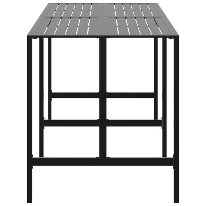 vidaXL Bar Table Black 200x100x110 cm Powder-coated Steel 4