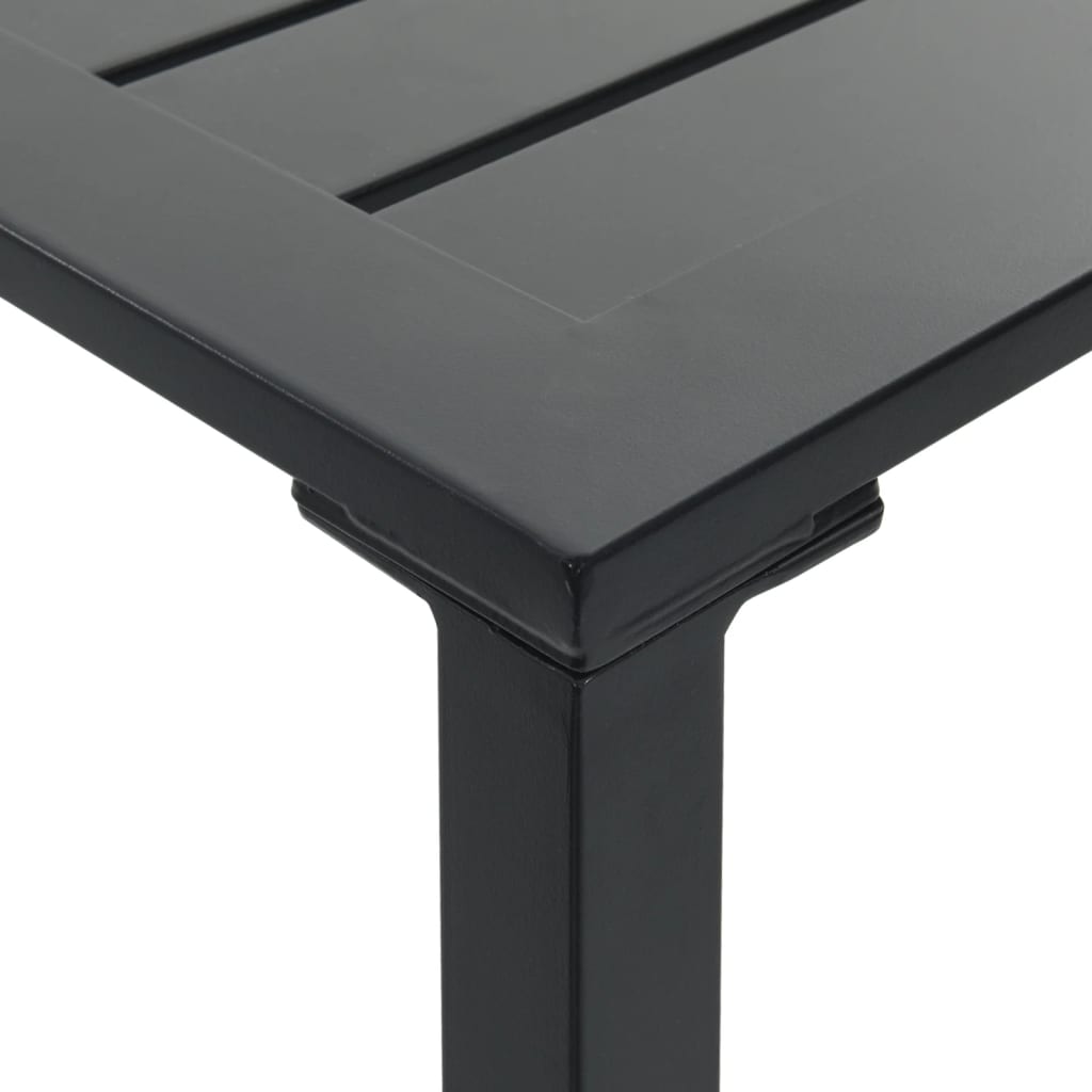 vidaXL Bar Table Black 200x100x110 cm Powder-coated Steel 5