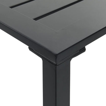 vidaXL Bar Table Black 200x100x110 cm Powder-coated Steel 5