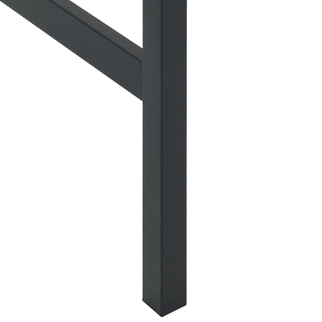 vidaXL Bar Table Black 200x100x110 cm Powder-coated Steel 6