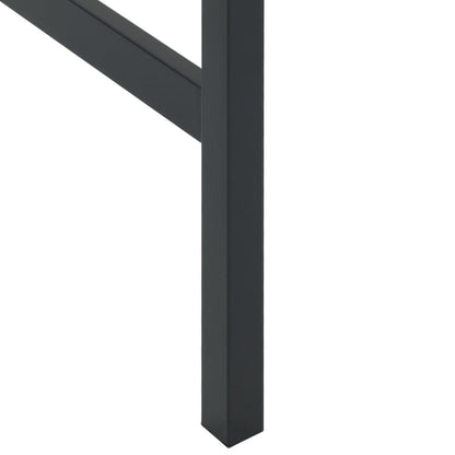 vidaXL Bar Table Black 200x100x110 cm Powder-coated Steel 6