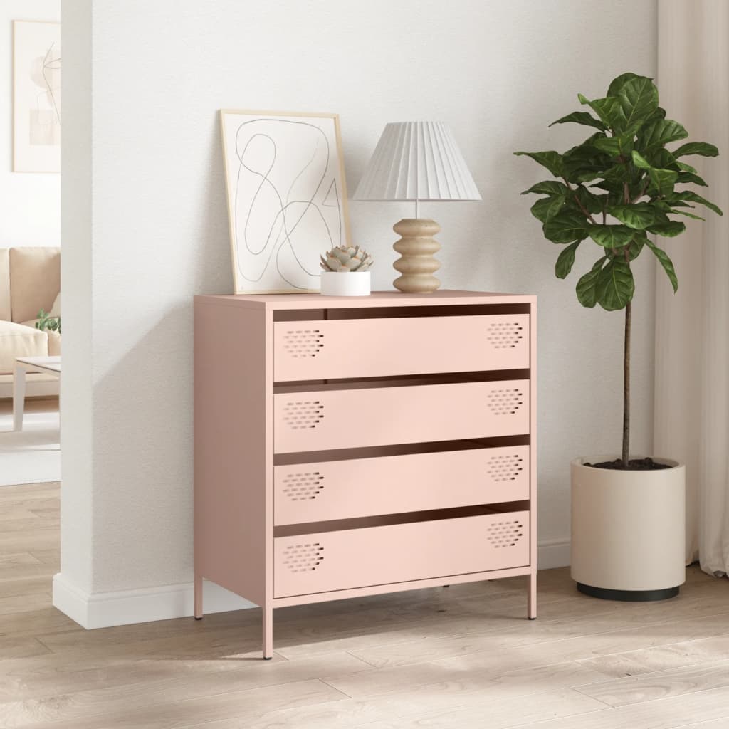 Sideboard 68x39x73,5 cm Cold-rolled Steel Pink
