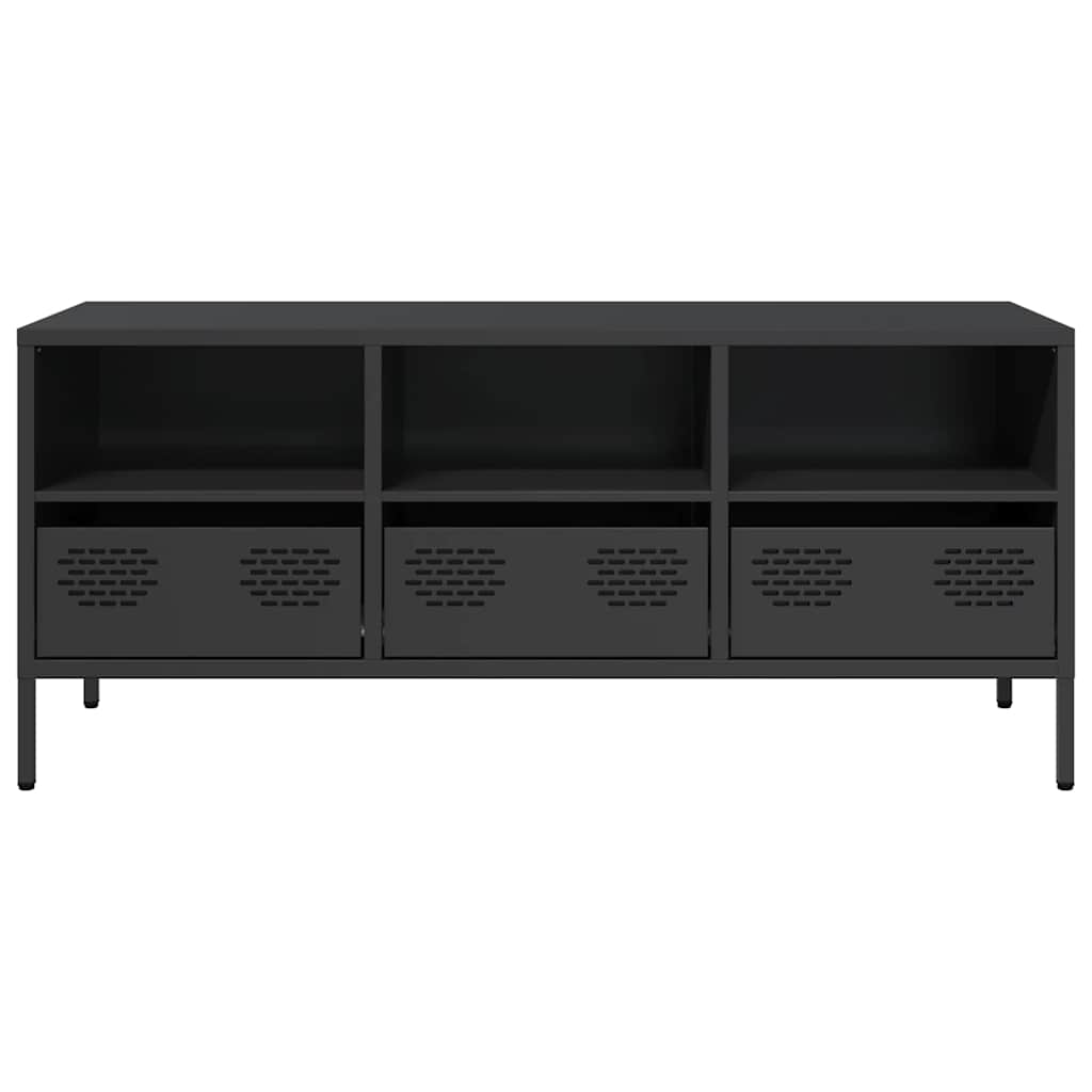 TV Cabinet 101.5x39x43.5 cm Cold-rolled Steel Black