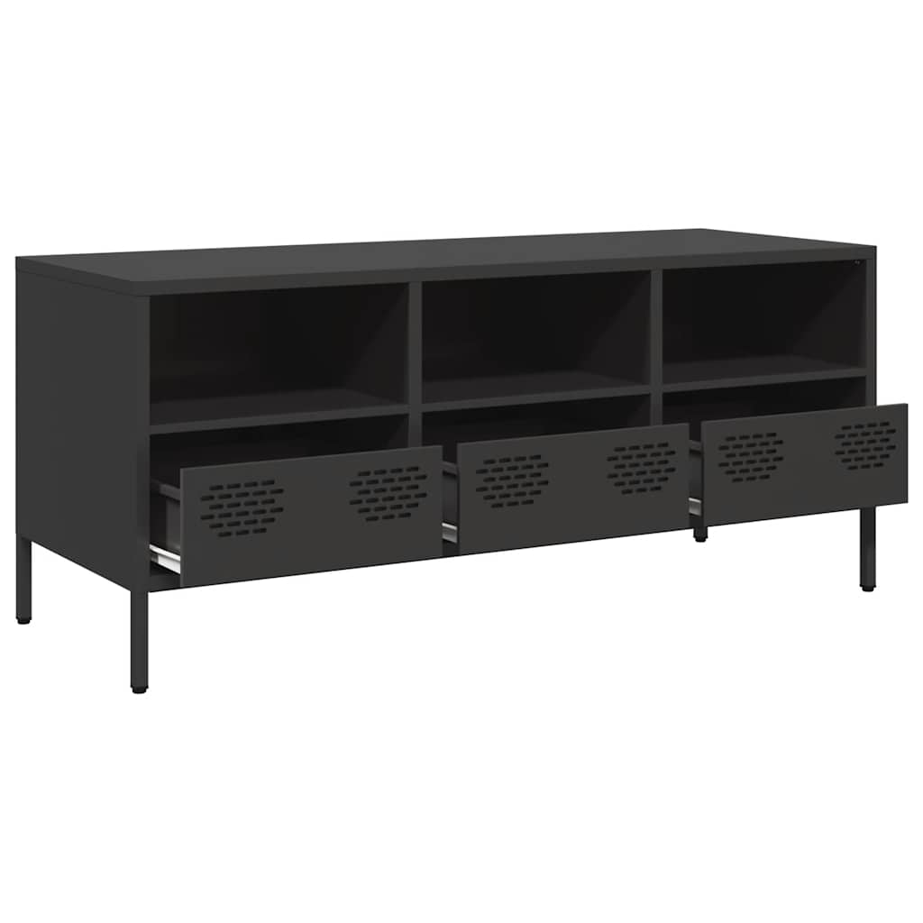 TV Cabinet 101.5x39x43.5 cm Cold-rolled Steel Black
