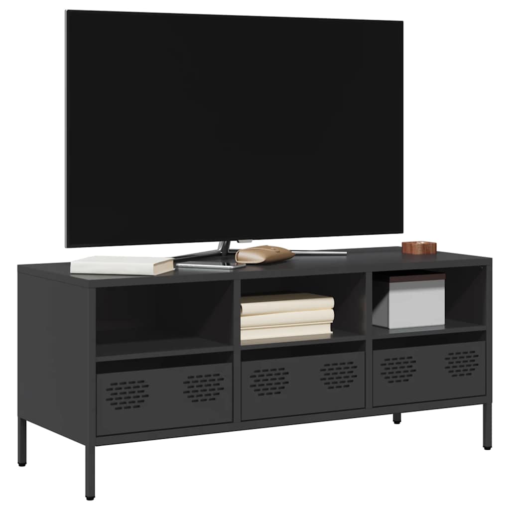TV Cabinet 101.5x39x43.5 cm Cold-rolled Steel Black