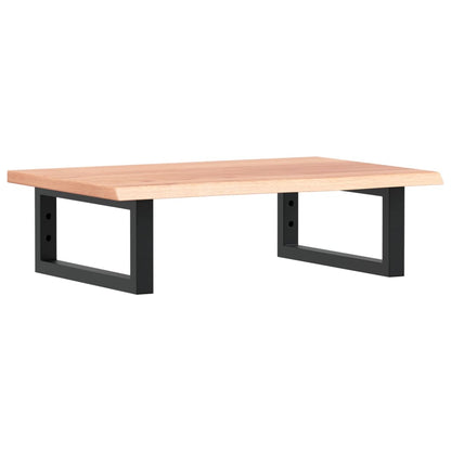 Basin Shelf Wall Mounted Steel and Solid Wood Oak Rectangular Depth 40 cm Light brown and black 60 cm