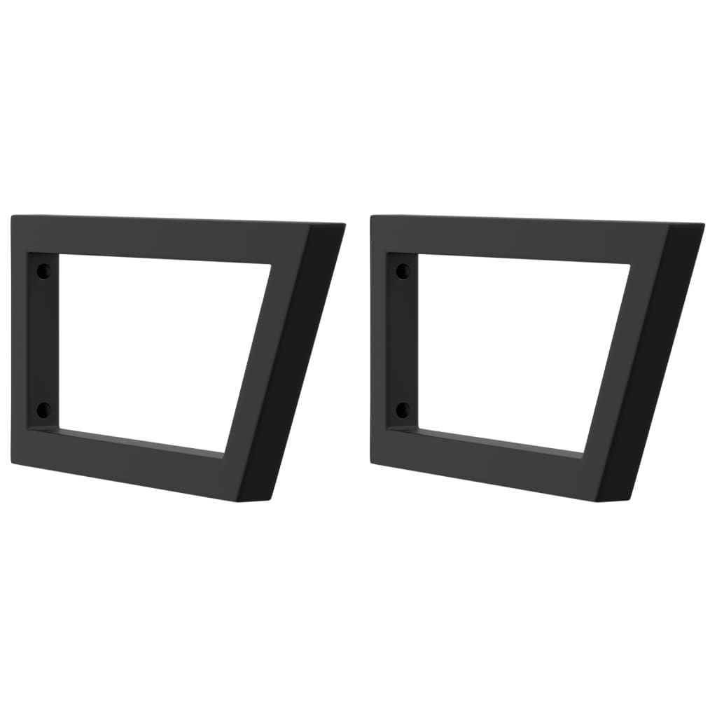 Basin Shelf Wall Mounted Steel and Solid Wood Oak Trapezium Depth 50 cm Width 80 cm Brown and black