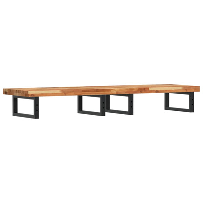vidaXL Basin Shelf Wall Mounted Steel and Solid Wood Acacia 6