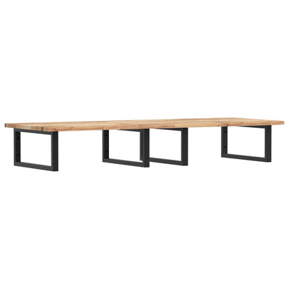 vidaXL Basin Shelf Wall Mounted Steel and Solid Wood Acacia 2