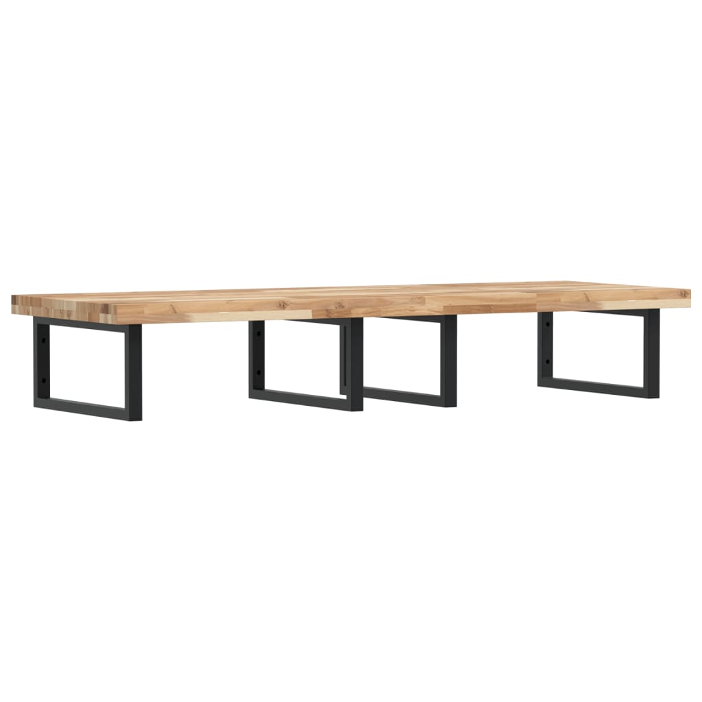 vidaXL Basin Shelf Wall Mounted Steel and Solid Wood Acacia 2