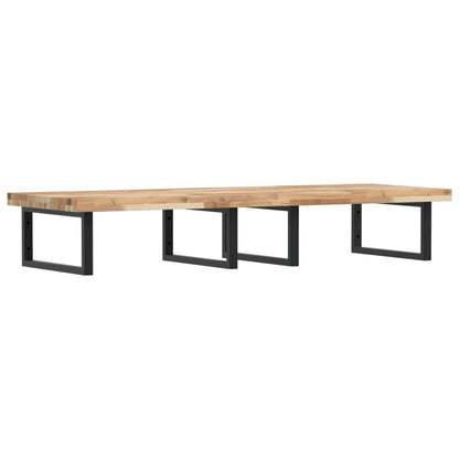 vidaXL Basin Shelf Wall Mounted Steel and Solid Wood Acacia 2