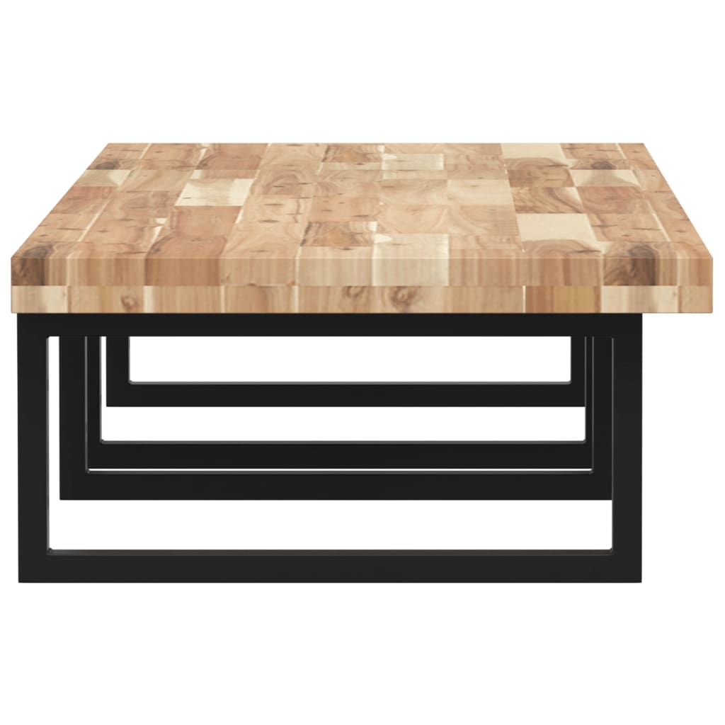 vidaXL Basin Shelf Wall Mounted Steel and Solid Wood Acacia 5