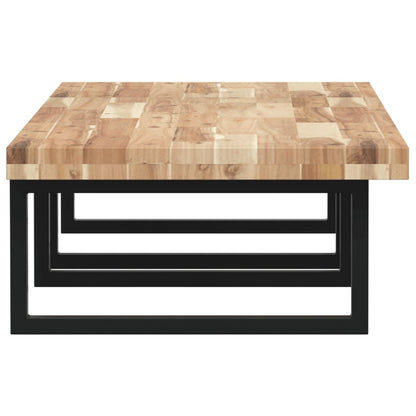 vidaXL Basin Shelf Wall Mounted Steel and Solid Wood Acacia 5