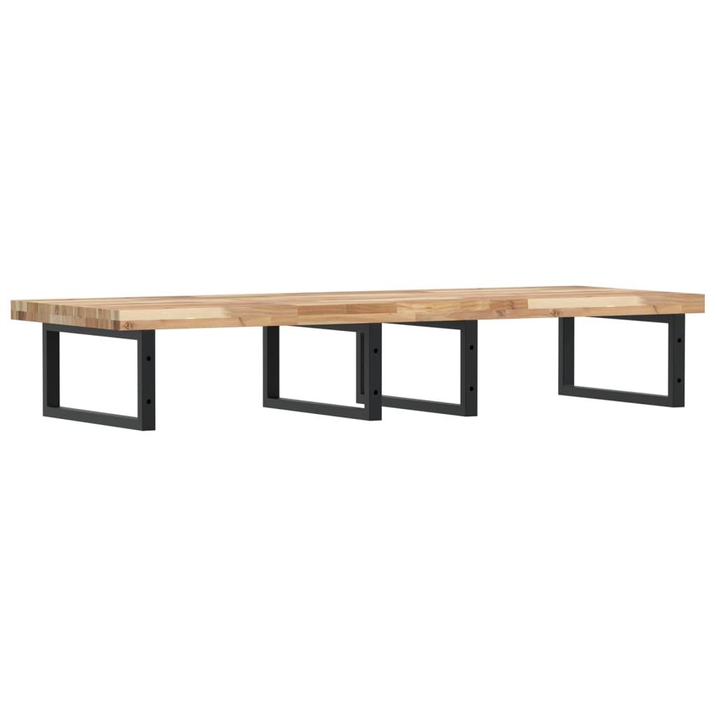 vidaXL Basin Shelf Wall Mounted Steel and Solid Wood Acacia 6