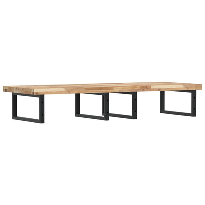 vidaXL Basin Shelf Wall Mounted Steel and Solid Wood Acacia 6