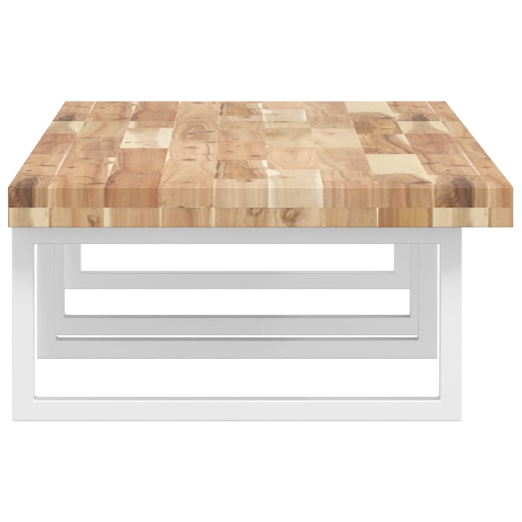 vidaXL Basin Shelf Wall Mounted Steel and Solid Wood Acacia 5