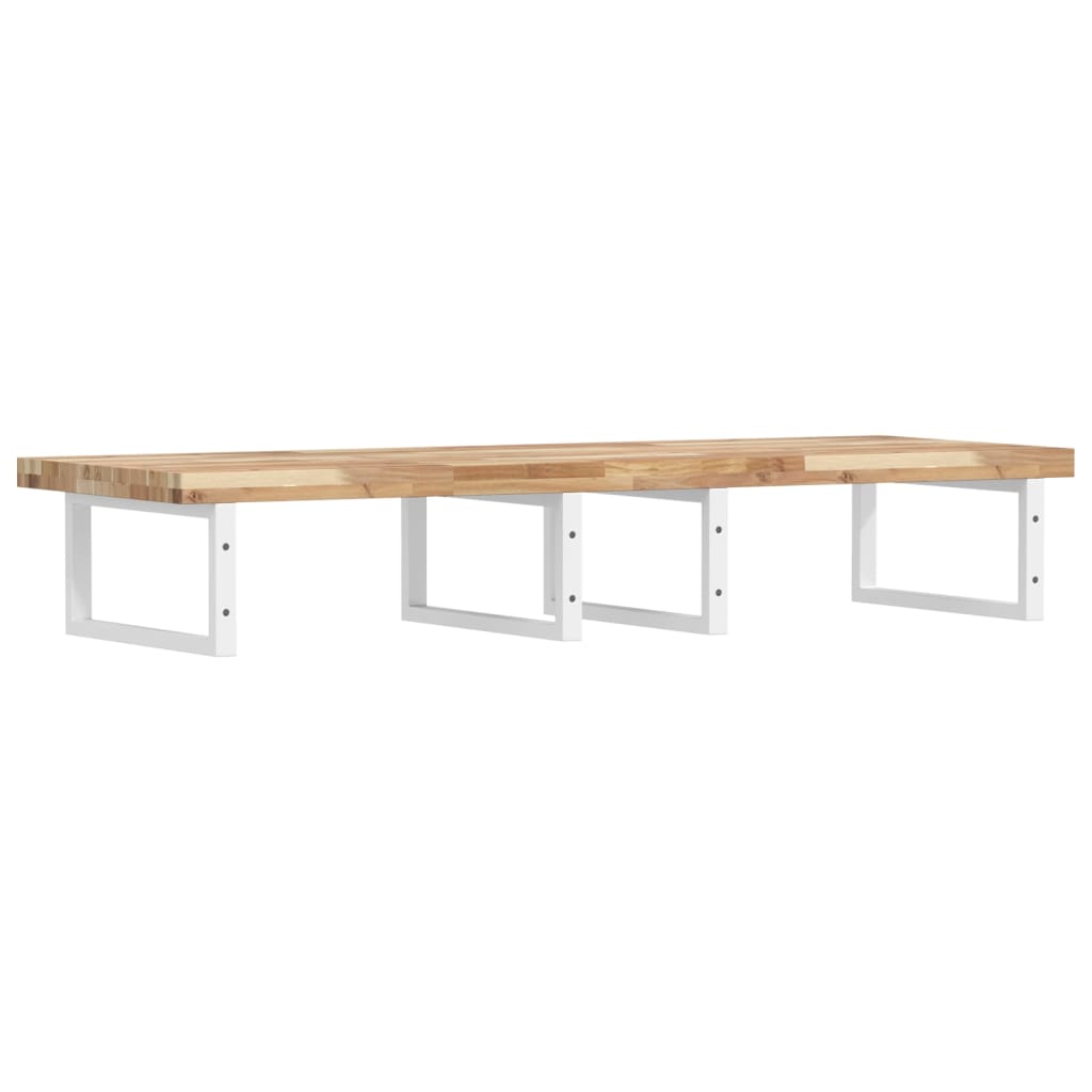 vidaXL Basin Shelf Wall Mounted Steel and Solid Wood Acacia 6