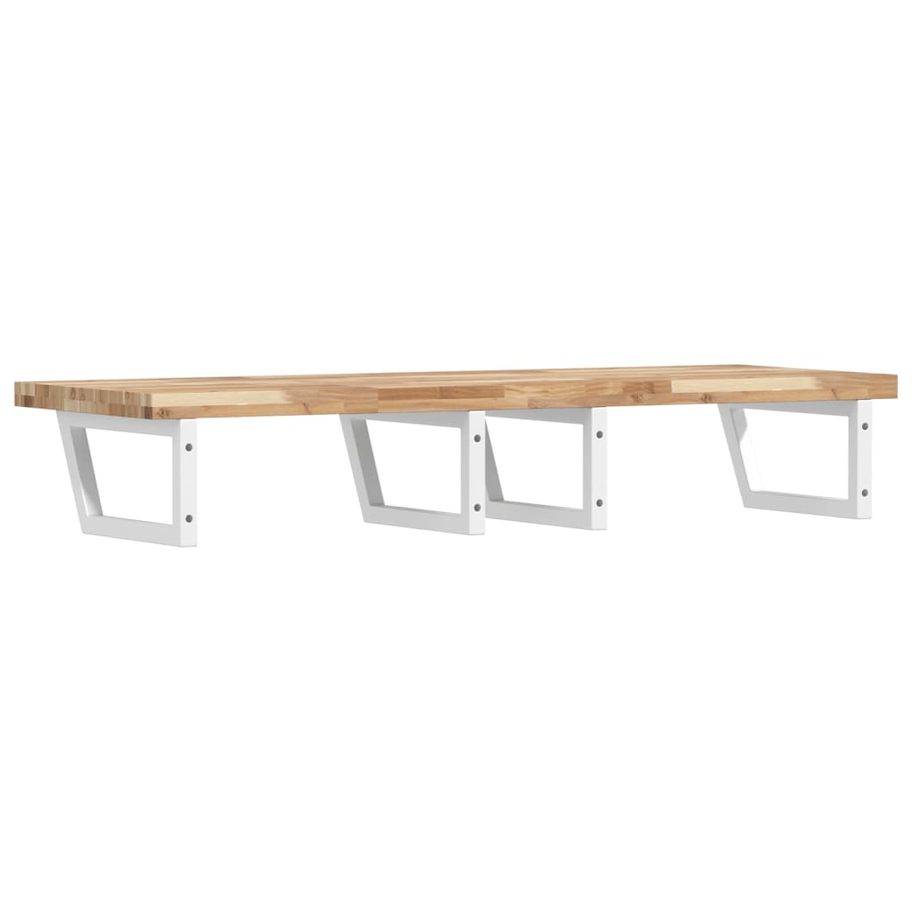 vidaXL Basin Shelf Wall Mounted Steel and Solid Wood Acacia 6