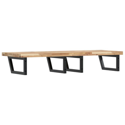 vidaXL Basin Shelf Wall Mounted Steel and Solid Wood Acacia 6