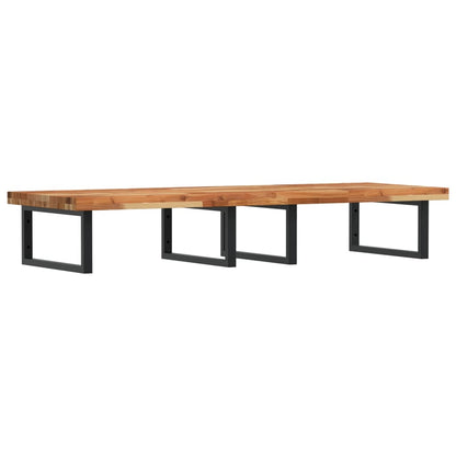 vidaXL Basin Shelf Wall Mounted Steel and Solid Wood Acacia 2