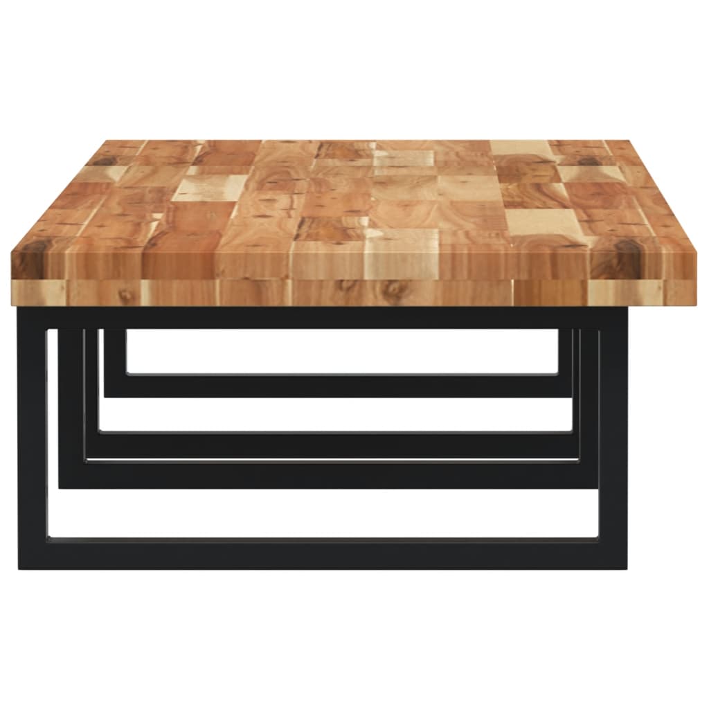 vidaXL Basin Shelf Wall Mounted Steel and Solid Wood Acacia 5