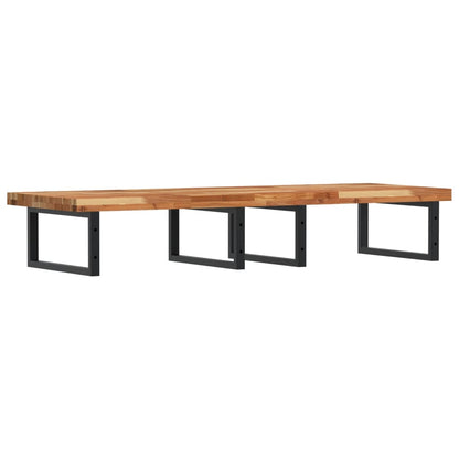 vidaXL Basin Shelf Wall Mounted Steel and Solid Wood Acacia 6