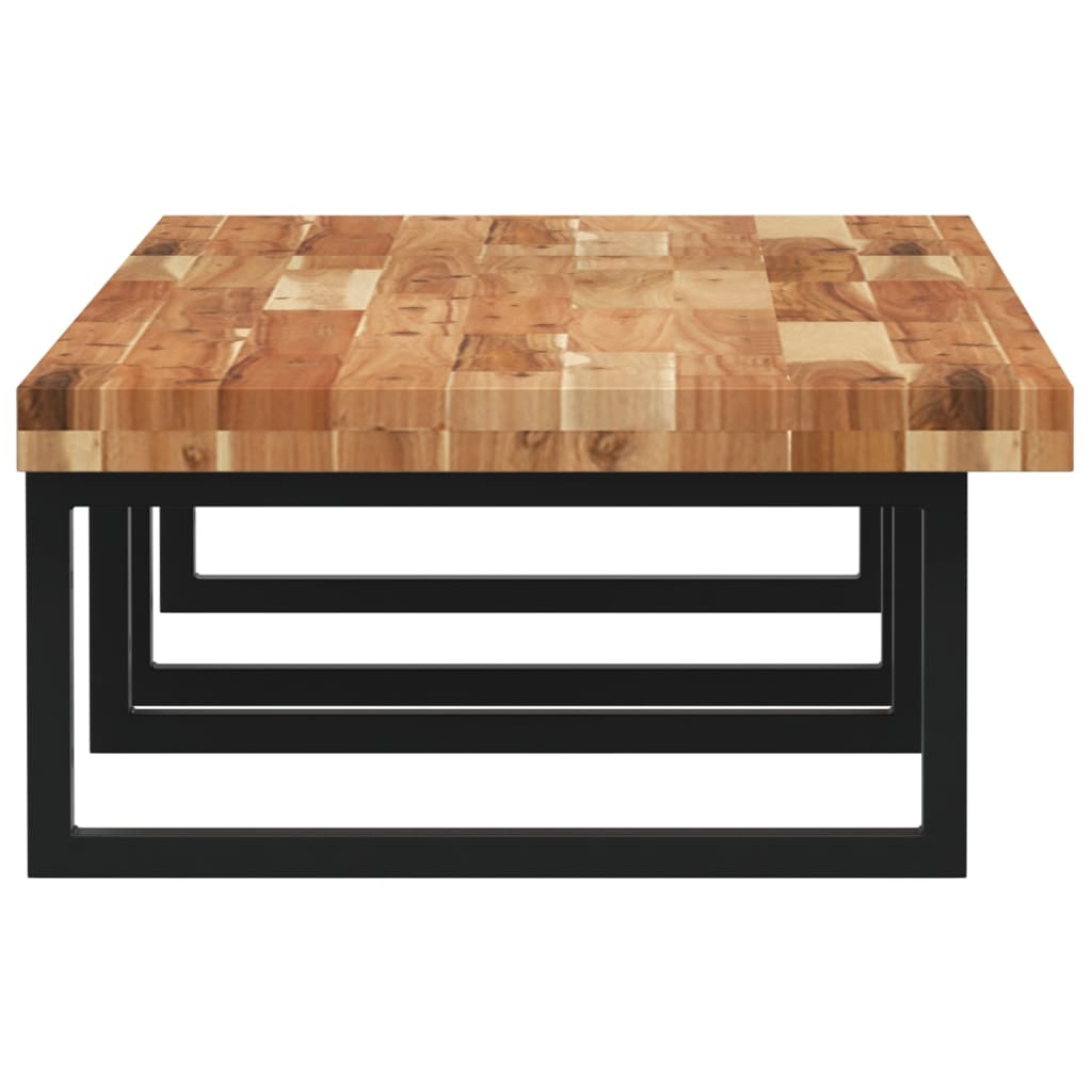 vidaXL Basin Shelf Wall Mounted Steel and Solid Wood Acacia 5