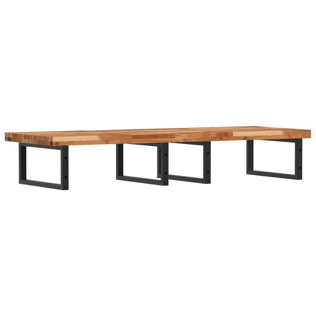 vidaXL Basin Shelf Wall Mounted Steel and Solid Wood Acacia 6