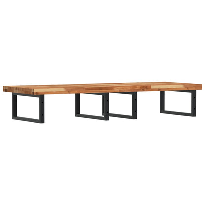 vidaXL Basin Shelf Wall Mounted Steel and Solid Wood Acacia 6