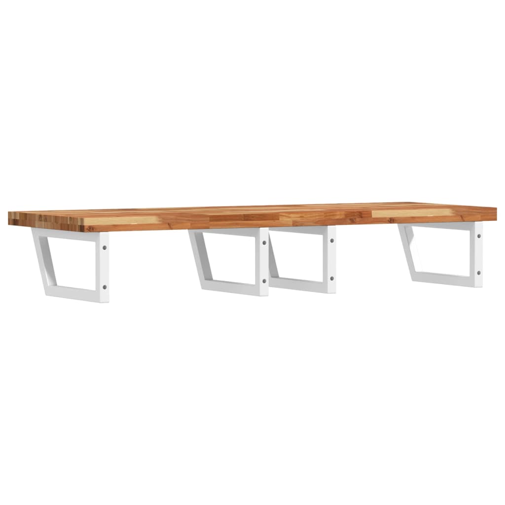 vidaXL Basin Shelf Wall Mounted Steel and Solid Wood Acacia 6