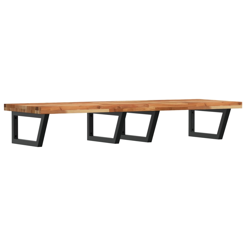 vidaXL Basin Shelf Wall Mounted Steel and Solid Wood Acacia 2