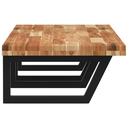 vidaXL Basin Shelf Wall Mounted Steel and Solid Wood Acacia 5