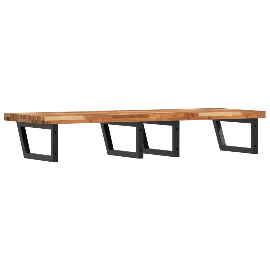 vidaXL Basin Shelf Wall Mounted Steel and Solid Wood Acacia 6
