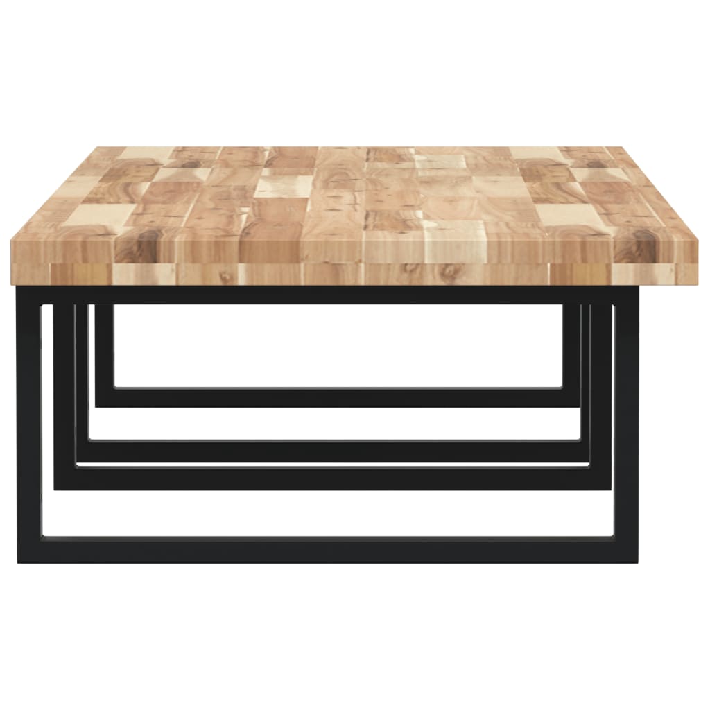 vidaXL Basin Shelf Wall Mounted Steel and Solid Wood Acacia 5