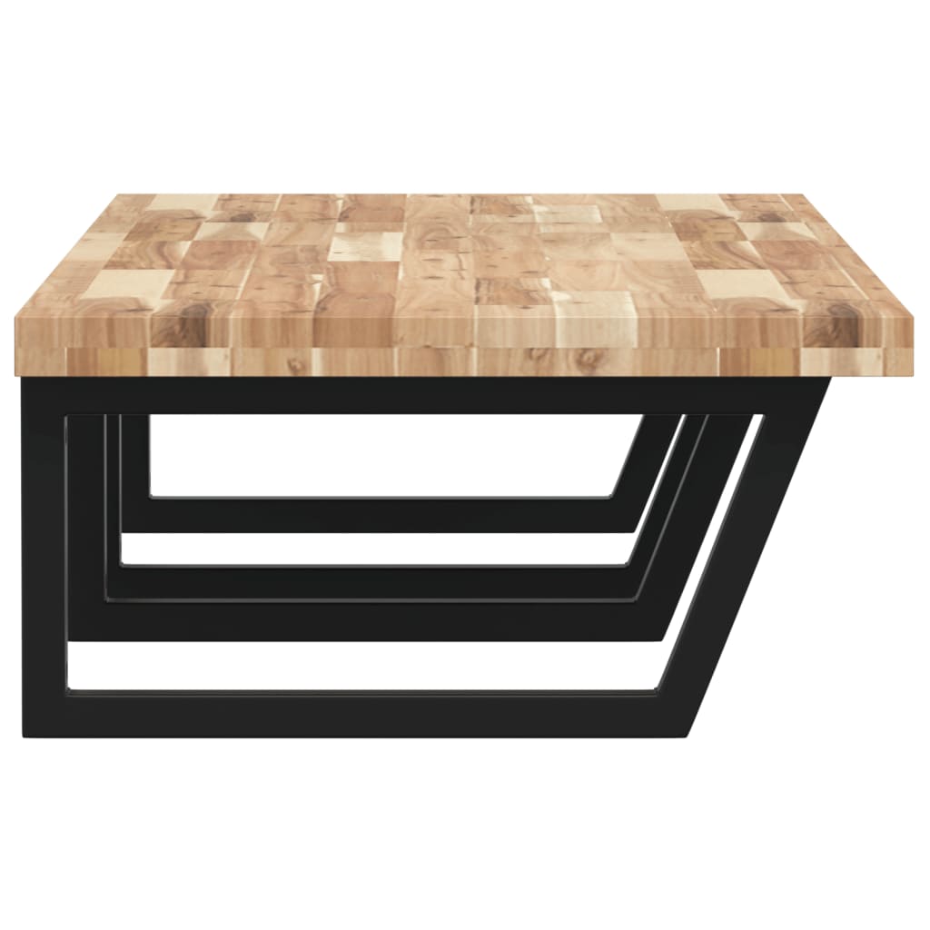 vidaXL Basin Shelf Wall Mounted Steel and Solid Wood Acacia 5