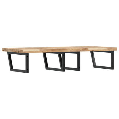 vidaXL Basin Shelf Wall Mounted Steel and Solid Wood Acacia 6