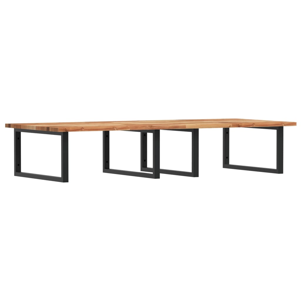 vidaXL Basin Shelf Wall Mounted Steel and Solid Wood Acacia 2