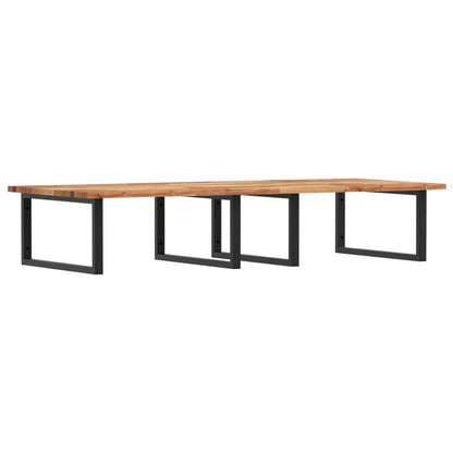 vidaXL Basin Shelf Wall Mounted Steel and Solid Wood Acacia 2
