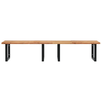 vidaXL Basin Shelf Wall Mounted Steel and Solid Wood Acacia 4