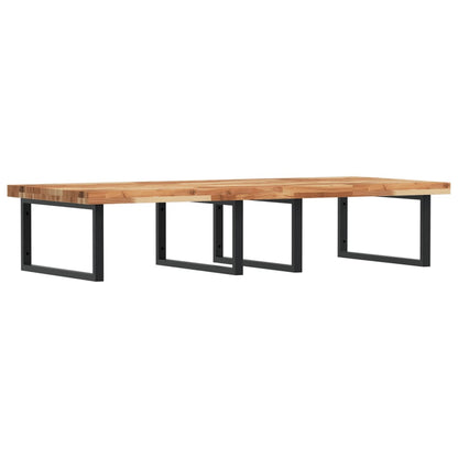 vidaXL Basin Shelf Wall Mounted Steel and Solid Wood Acacia 2