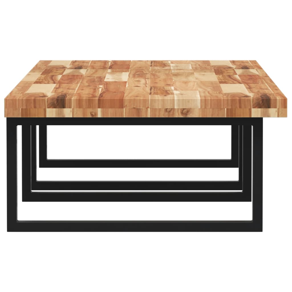 vidaXL Basin Shelf Wall Mounted Steel and Solid Wood Acacia 5