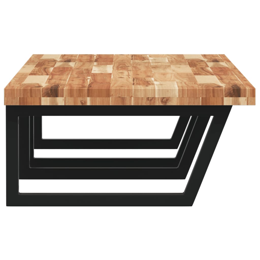 vidaXL Basin Shelf Wall Mounted Steel and Solid Wood Acacia 5
