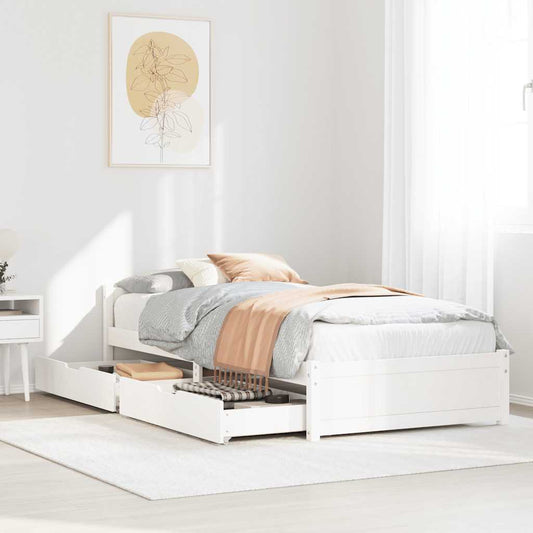 Bed Frame without Mattress Solid Wood Pine 90 cm 190 cm
