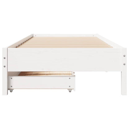 Bed Frame without Mattress Solid Wood Pine Length 190 cm 75 cm