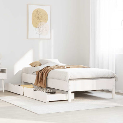 Bed Frame without Mattress Solid Wood Pine Length 190 cm 75 cm