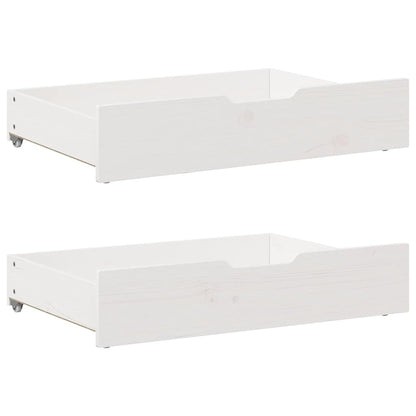 vidaXL Bed Frame without Mattress White 140x200 cm Solid Wood Pine 6