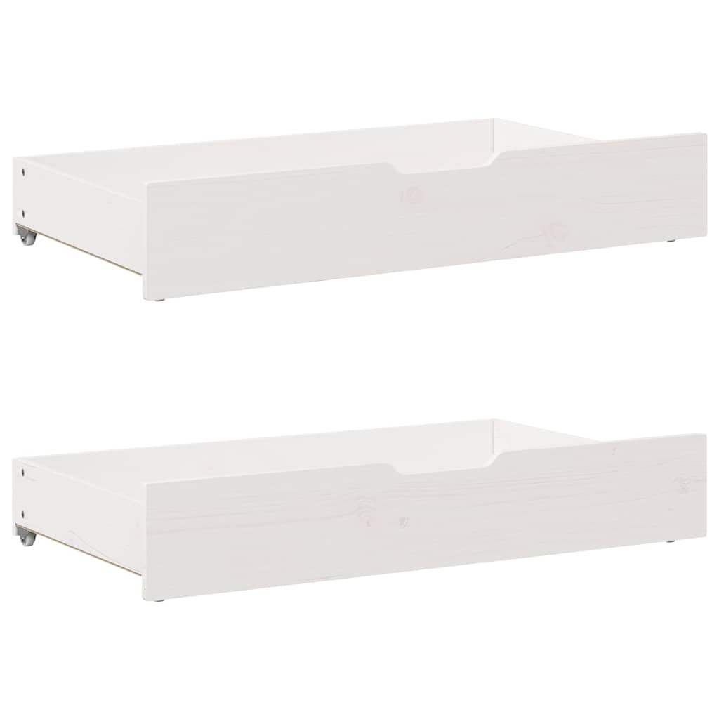 vidaXL Bed Frame without Mattress White 180x200 cm Super King Solid Wood Pine 6